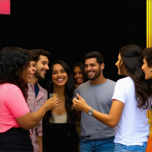 Diverse Houston business team at community event