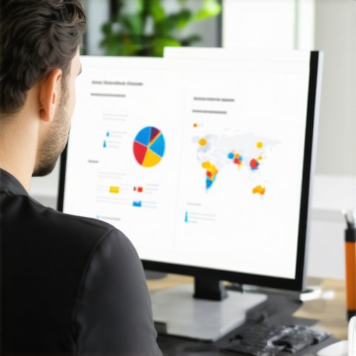 Business owner reviewing Houston local SEO metrics on a laptop.