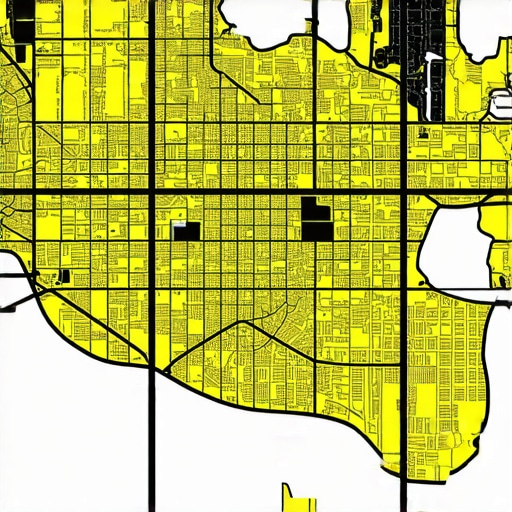 Houston neighborhood map with SEO schema markup and local content overlays