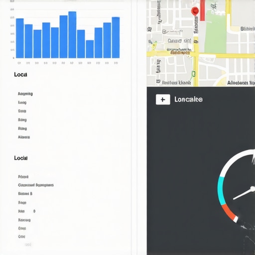 Analytics dashboard displaying customer search data for local SEO