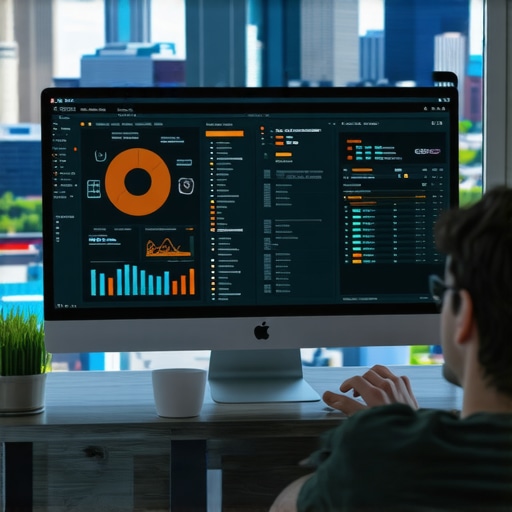 Analyzing Local SEO Data in Houston Person reviewing Houston local SEO metrics on computer for maps ranking improvements.