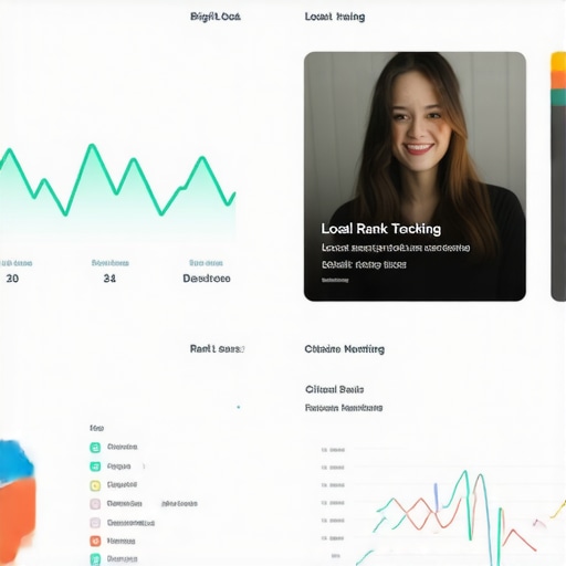 Screenshot of BrightLocal's analytics dashboard displaying local search rankings and citation data.