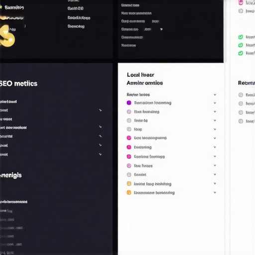 Screenshot of local SEO analytics dashboard showing rankings and reviews.