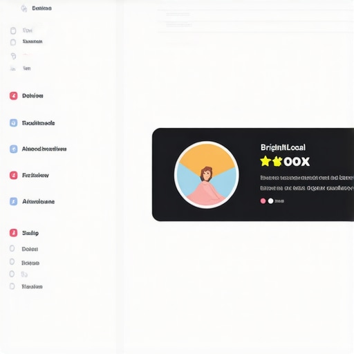 BrightLocal Dashboard for Review Monitoring Screenshot of BrightLocal review management dashboard showing review analytics for Houston business