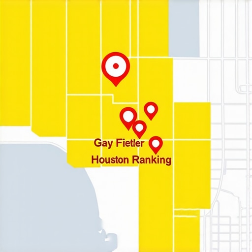 illustration of Houston map highlighting local business areas for Google Maps optimization
