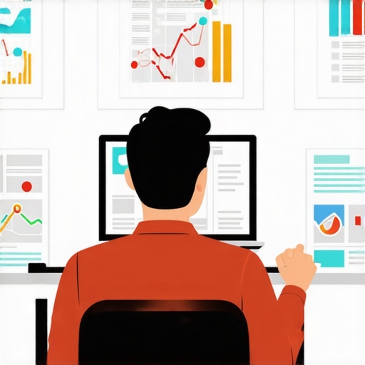Person analyzing SEO analytics for Houston Google Maps rankings.