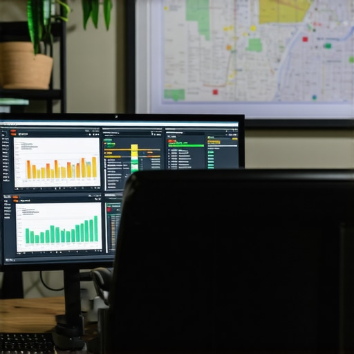 SEO Tools for Long-Term Houston Map Rankings Screenshot of SEO dashboard with rankings and Houston map