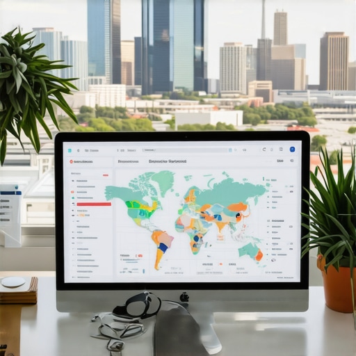 Screenshot of SEO software dashboards showing local rankings and citation management for Houston
