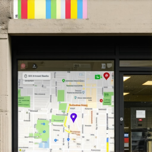 Houston Local Storefront on Google Maps View of a Houston storefront with Google Maps overlay highlighting local business