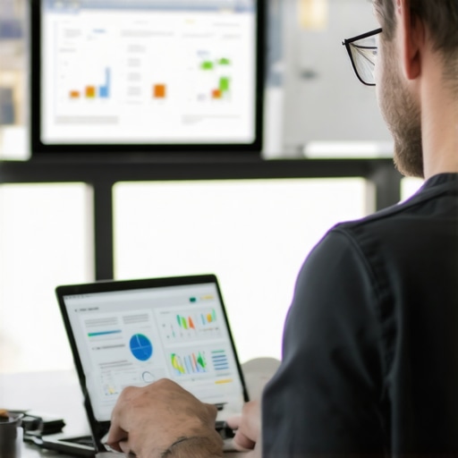 Business owner reviewing Houston map ranking tools