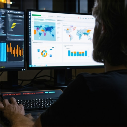 Houston Local SEO Monitoring Setup Digital marketer monitoring local SEO performance in Houston.