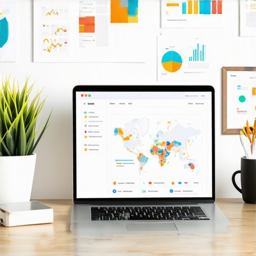 Person analyzing local SEO metrics on a laptop with charts and maps for Houston.